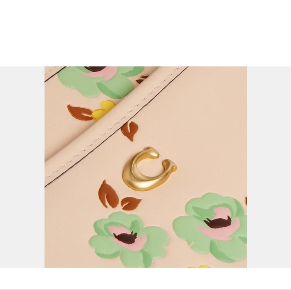 Coach Kitt Messenger Crossbody Bag With Floral Print- EUC - Picture 6 of 6